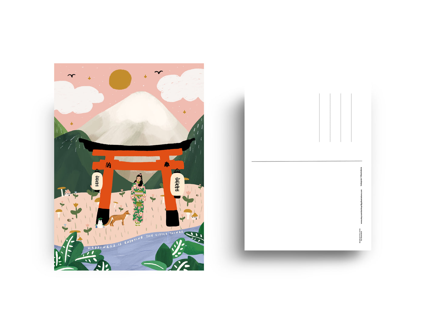Happiness is enjoying the little things - Postcard A6