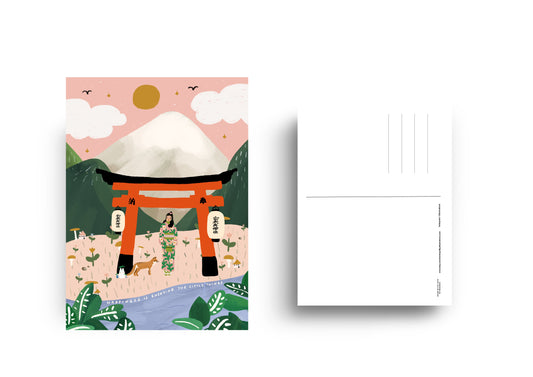 Happiness is enjoying the little things - Postcard A6