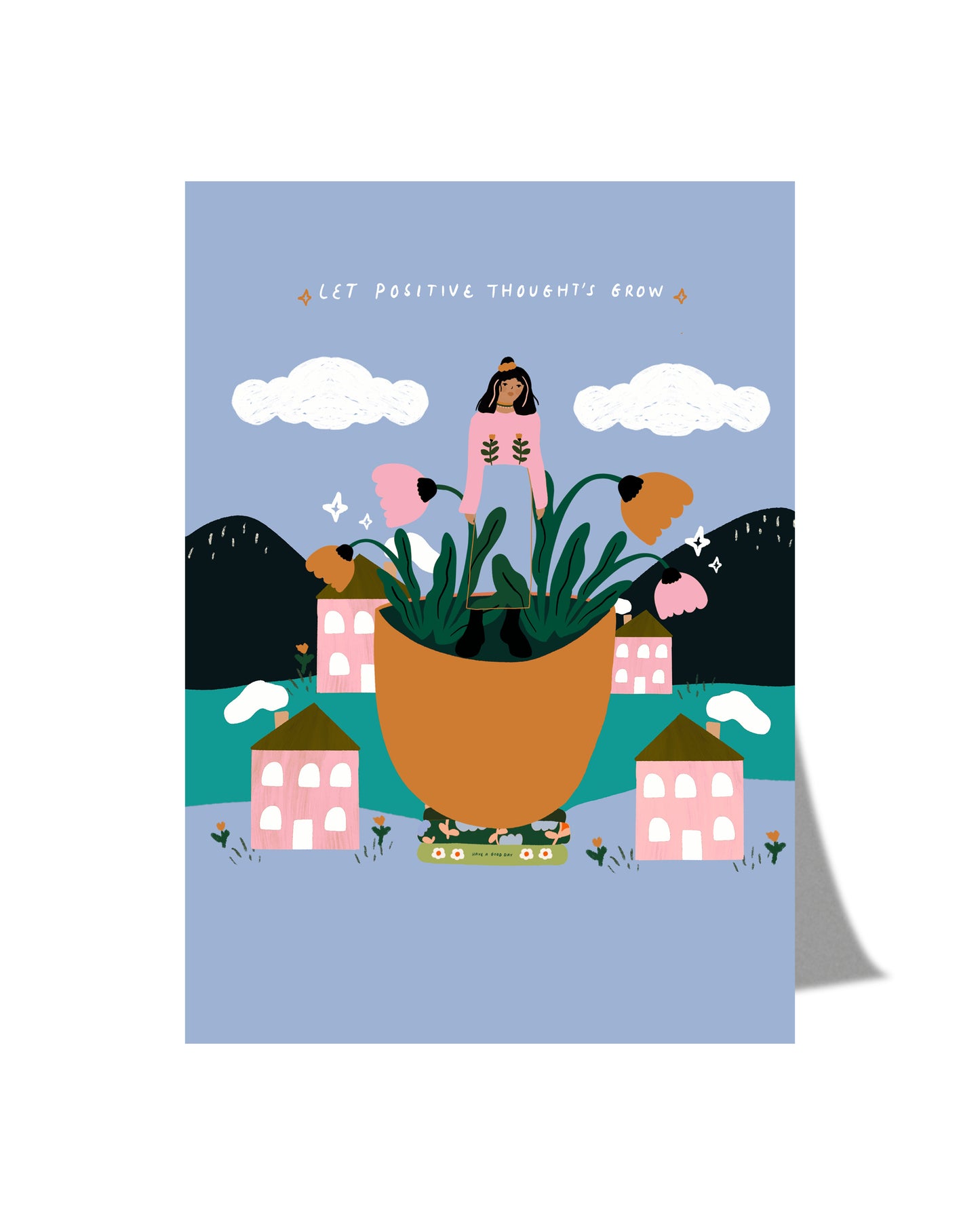 Let positive thoughts grow - Postcard A6