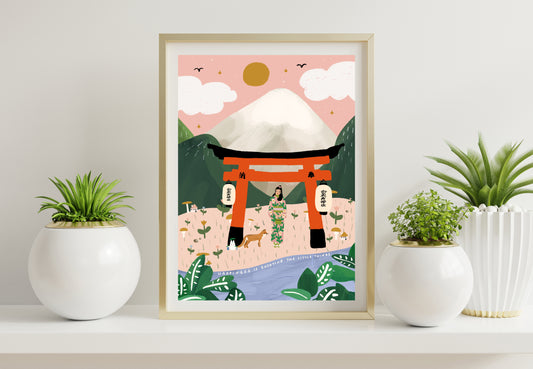 Happiness is enjoying the little things - A4 PRINT