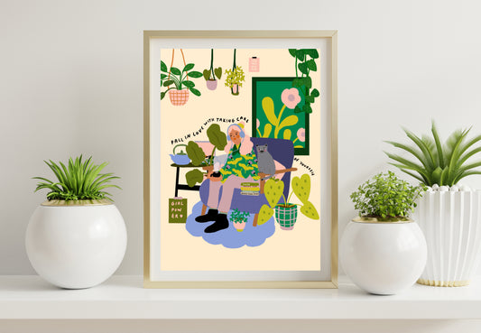 Fall in love with taking care with yourself - A4 PRINT