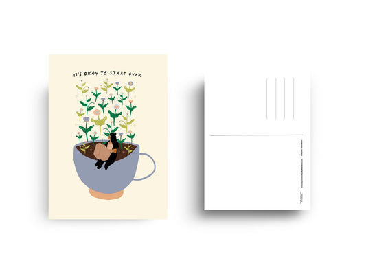it's okay to start over - Postcard A6