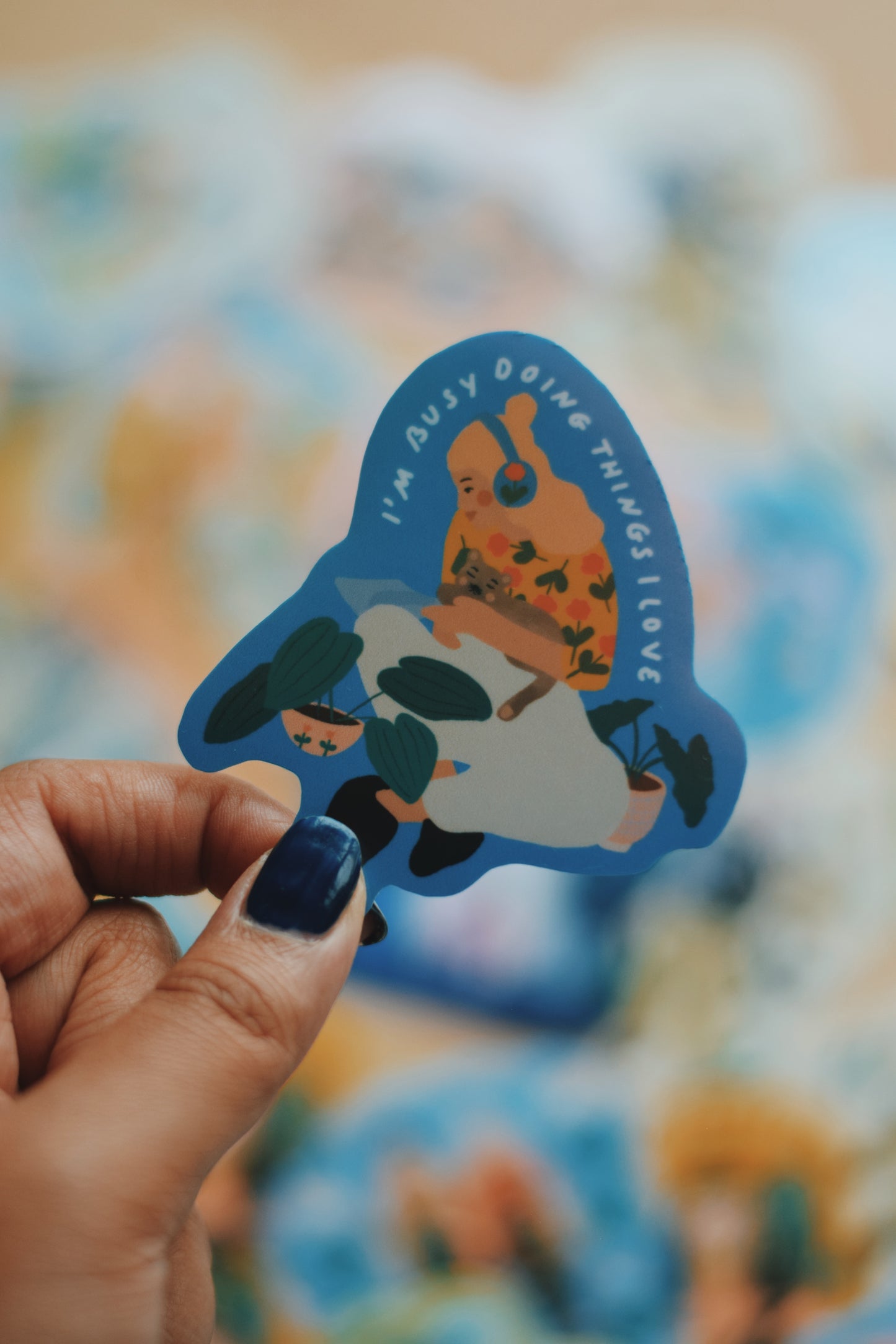 Different stickers with holographic, glossy and glitter paper effect / Limited Edition