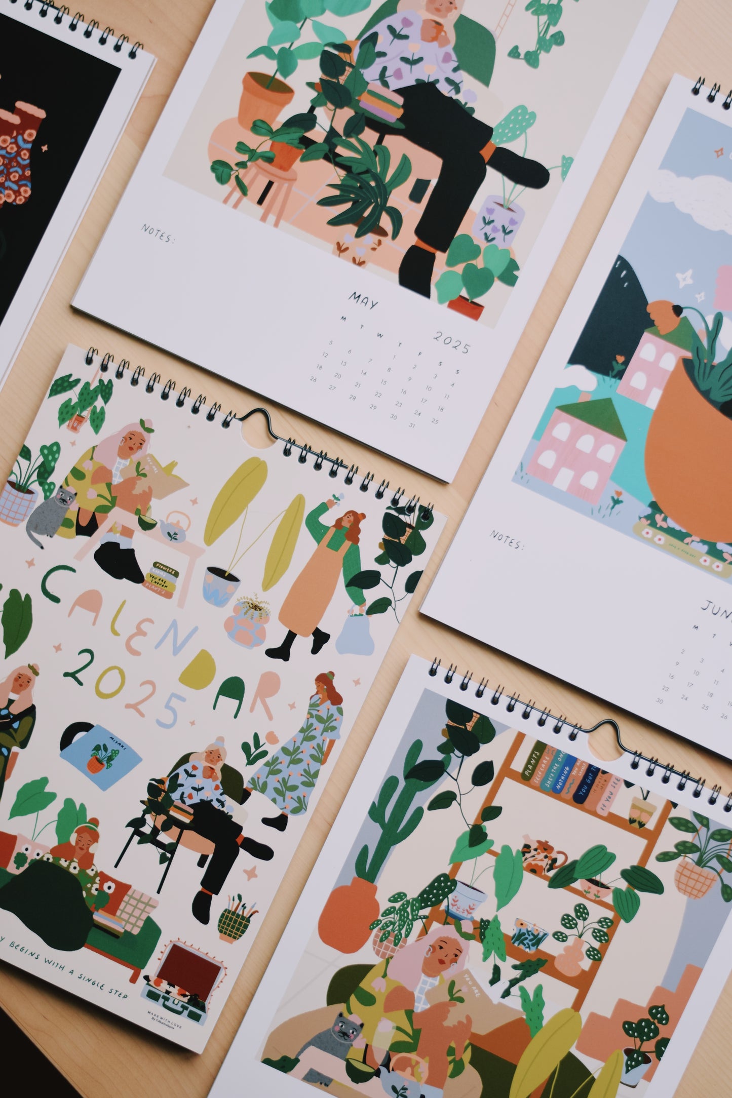 A4 Calender 2025 (with 12 different Illustrations included)