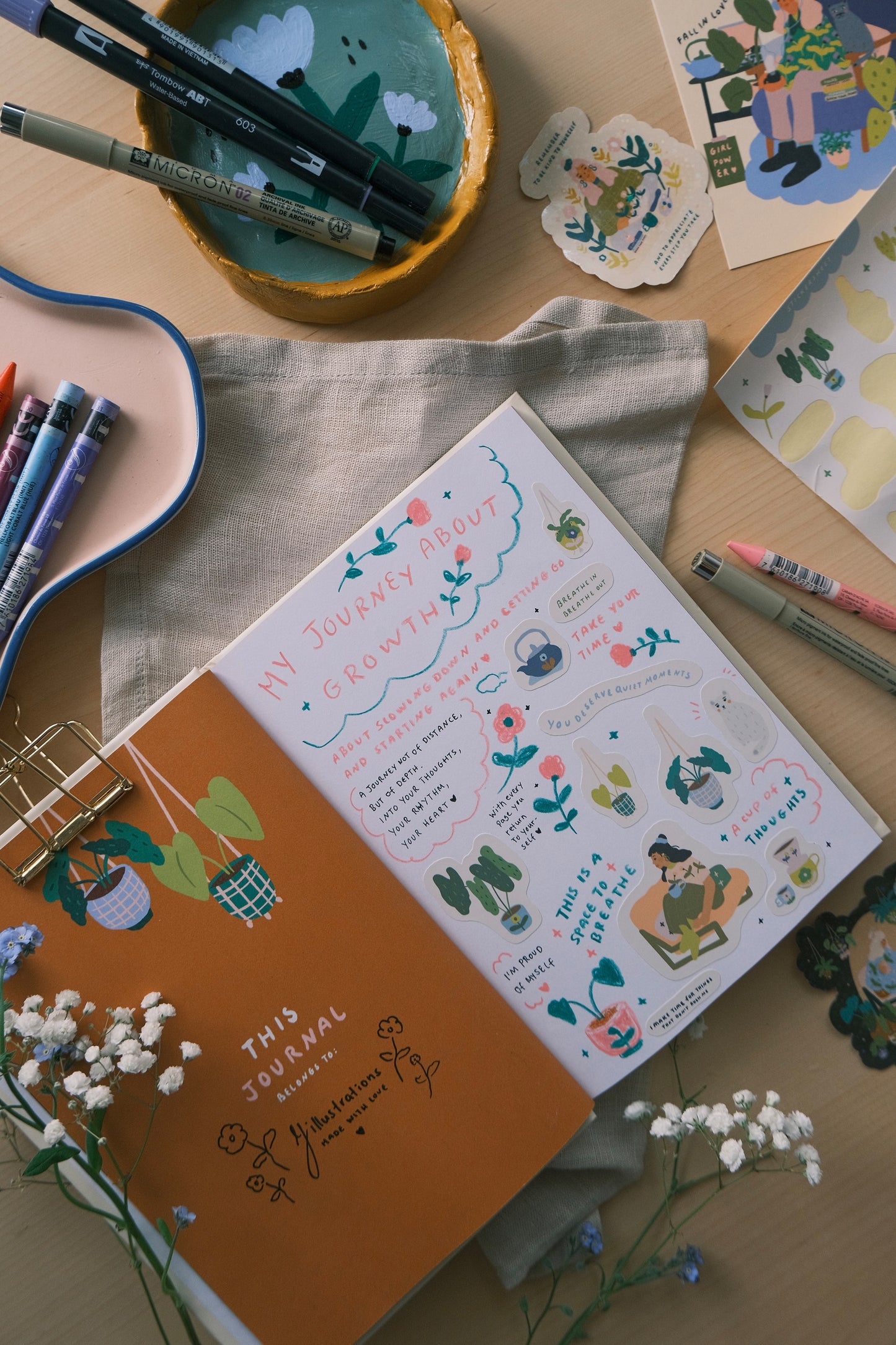 Journal - A cup of thoughts / A5 Hardcover matt foil / 152 Pages (120g Nature Paper)
