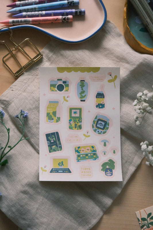 Sticker Sheet (Tiny daily companions) - Journal Edition