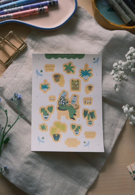 Sticker Sheet (Little artsy time) - Journal Edition