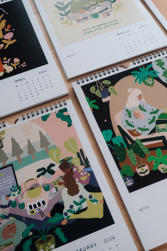 A4 Calender 2026 (with 12 different Illustrations included)