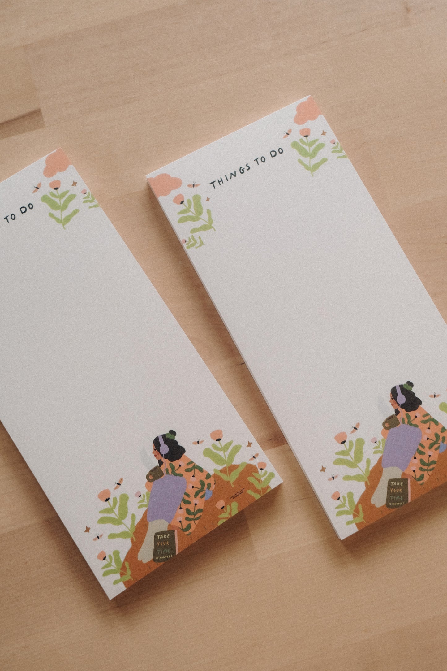To do list with a colorful Flower Pattern (DIN A LANG)