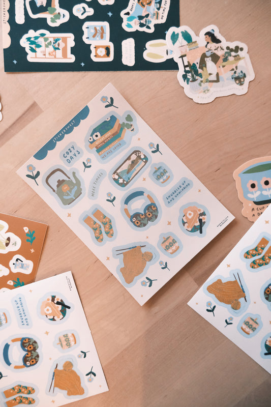 Sticker Sheet Cozy Days