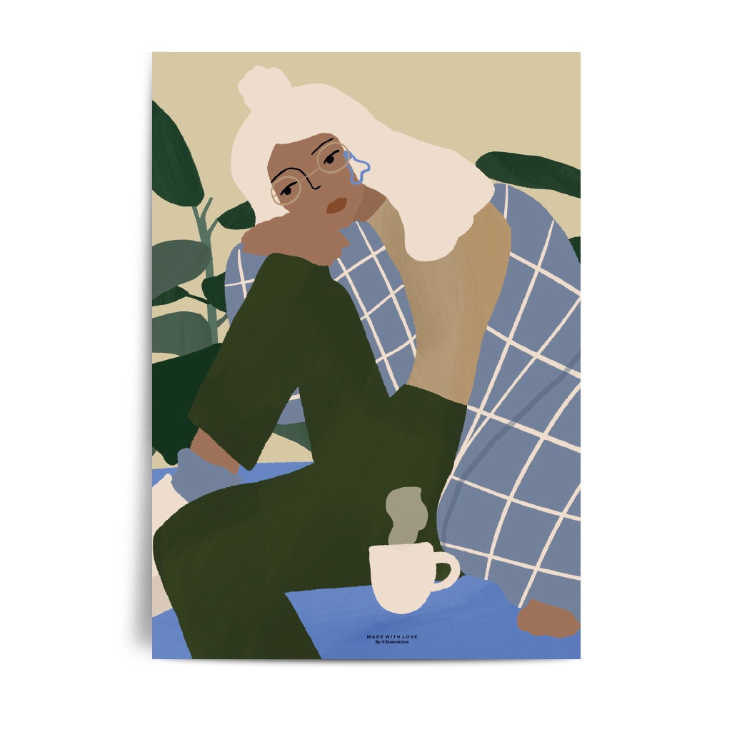 A cup of coffee - A4 PRINT / A6 Postcard