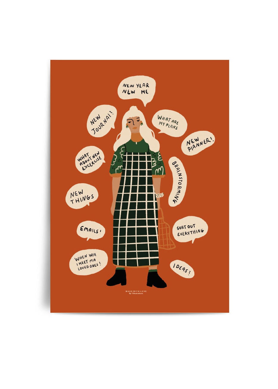 New Year New Me - Postcard A6