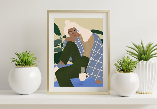 A cup of coffee - A4 PRINT / A6 Postcard