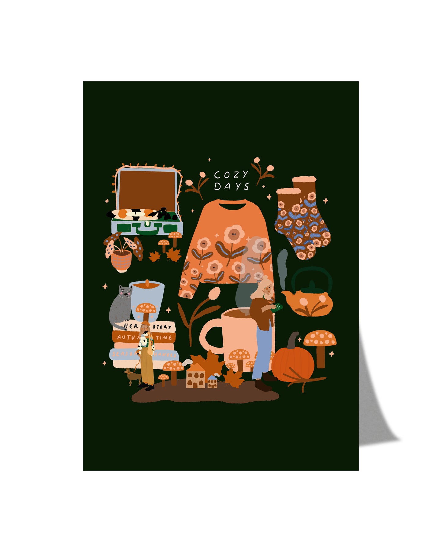 Cozy autumn days - Postcard A6