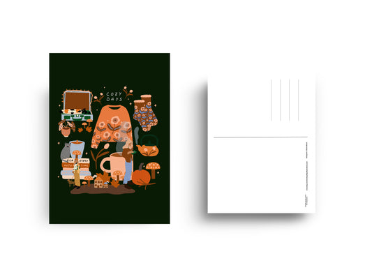 Cozy autumn days - Postcard A6