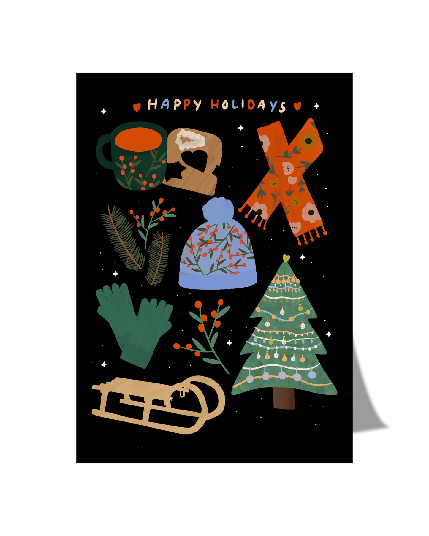 Happy Holidays - Postcard A6 Postcard