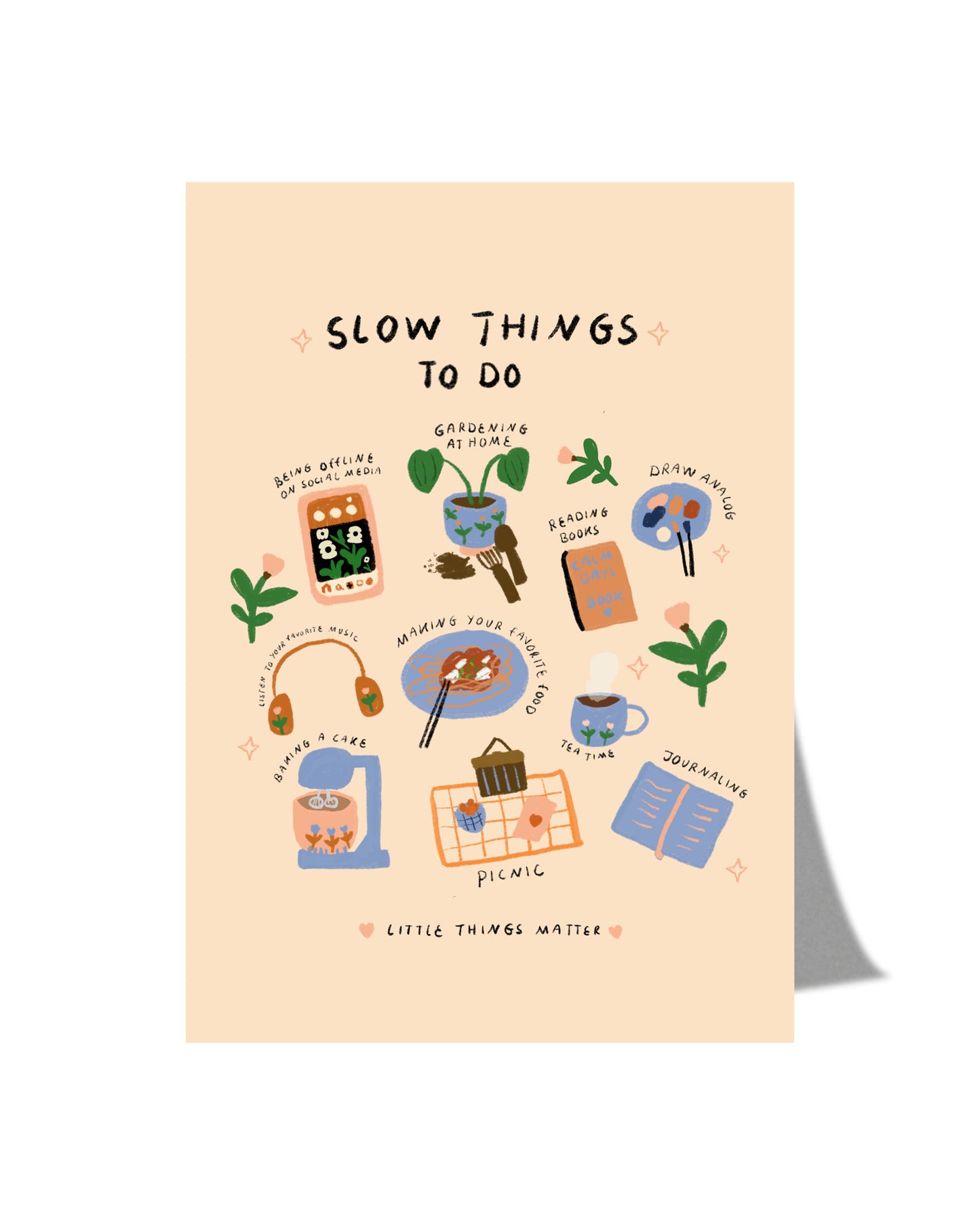 Slow things to do - Postcard A6