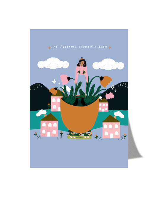 Let positive thoughts grow - Postcard A6