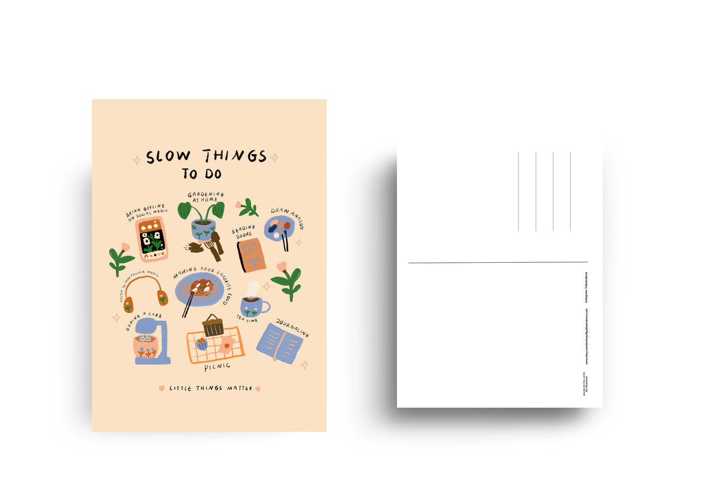 Slow things to do - Postcard A6