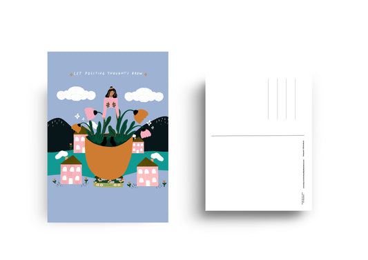 Let positive thoughts grow - Postcard A6