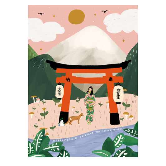 Happiness is enjoying the little things - A4 PRINT