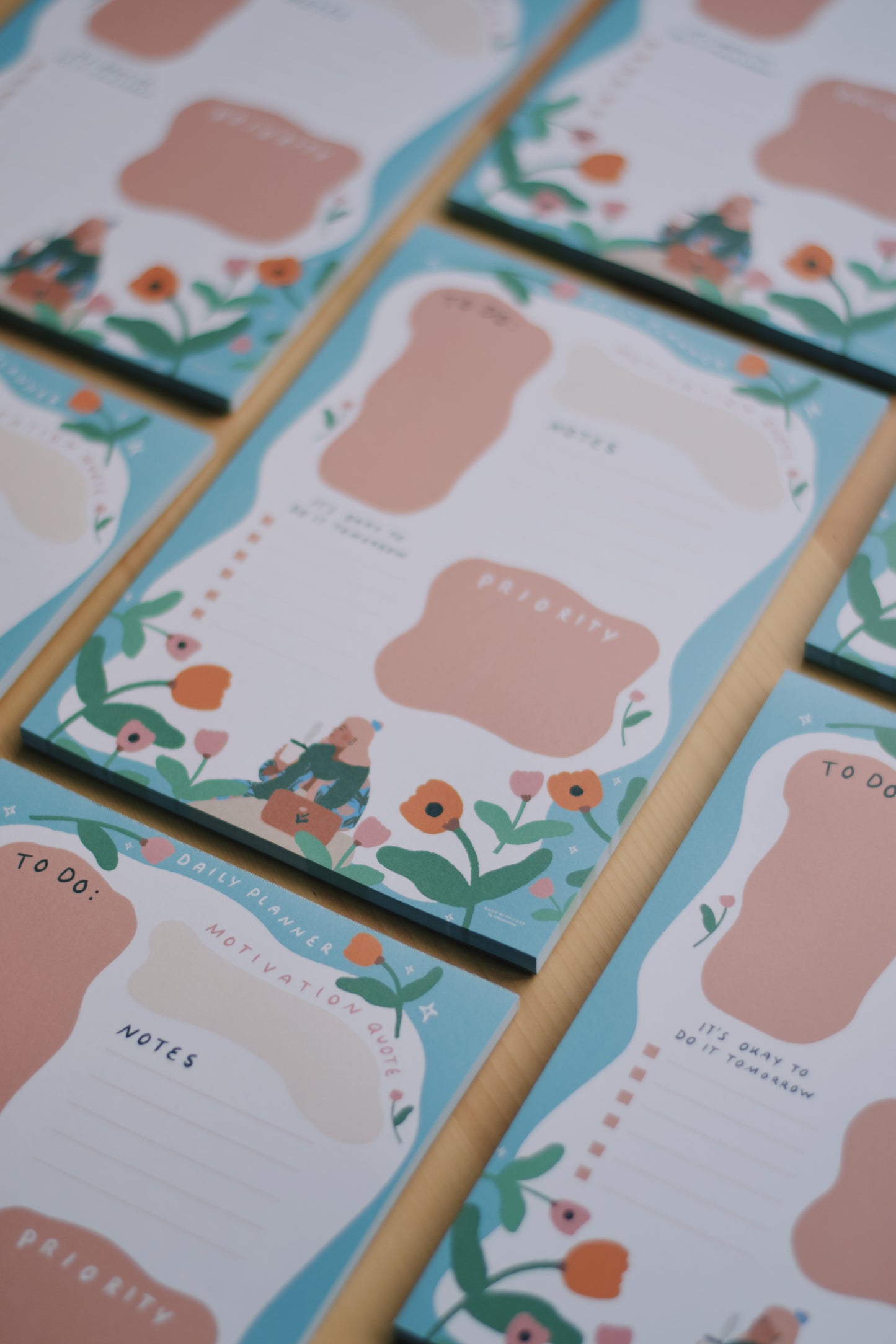 A5 Daily Planner Flower Pattern (14,8cm x 21,0cm)  50 Sheets (Kopie)