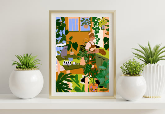 Her little tiny kitchen  - A4 PRINT