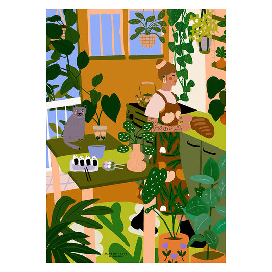 Her little tiny kitchen  - A4 PRINT