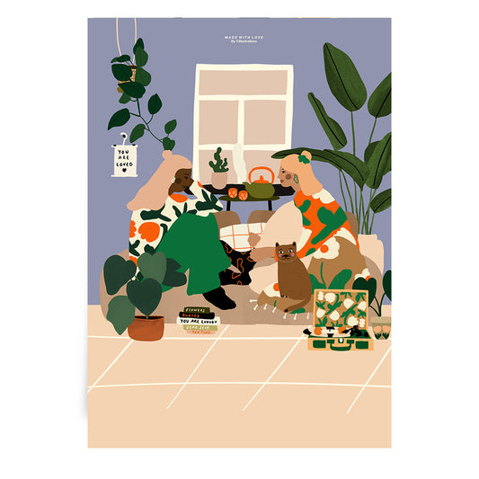 A Cup of Coffee with friends - A4 PRINT / A3 PRINT