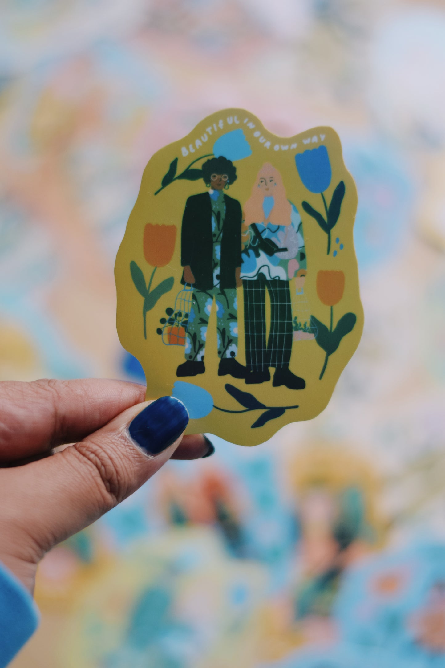 Different stickers with holographic, glossy and glitter paper effect / Limited Edition