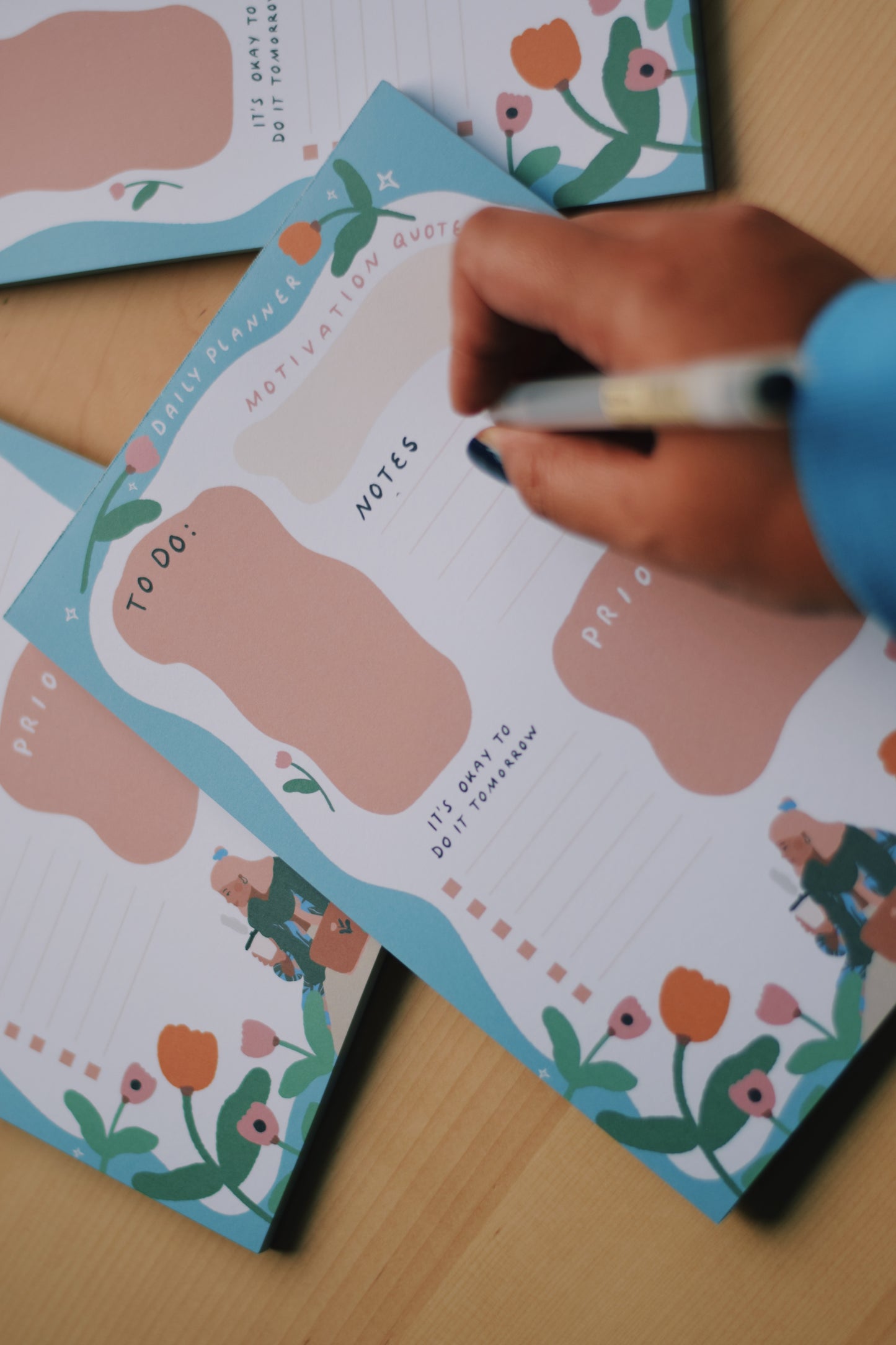 A5 Daily Planner Flower Pattern (14,8cm x 21,0cm)  50 Sheets (Kopie)