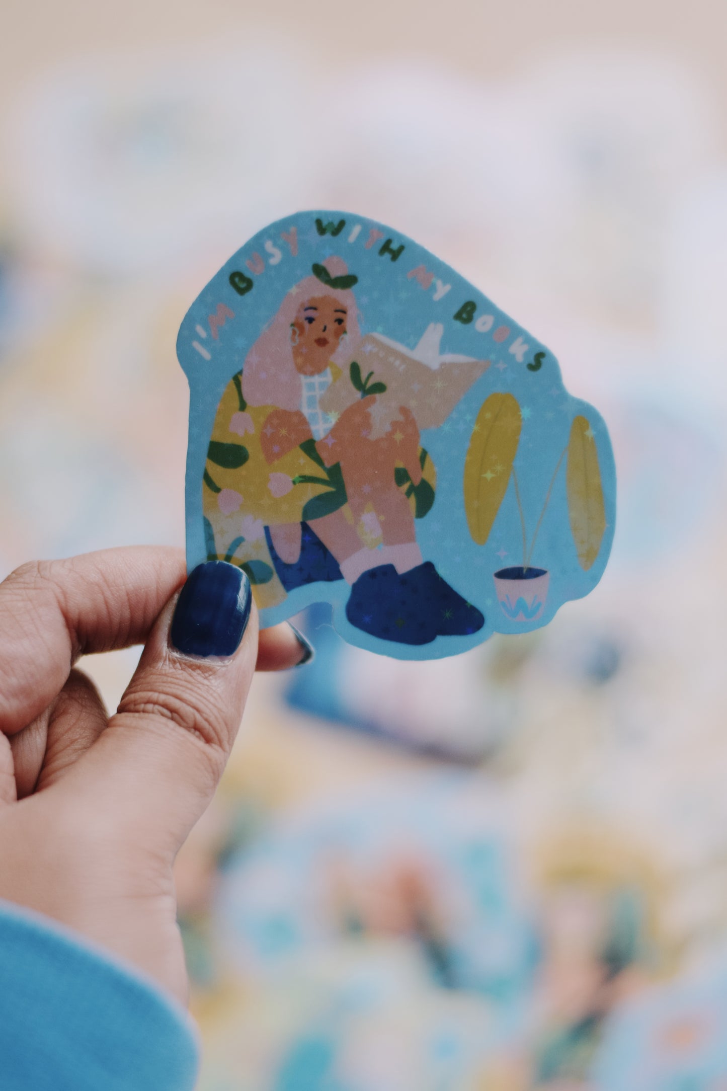 Different stickers with holographic, glossy and glitter paper effect / Limited Edition