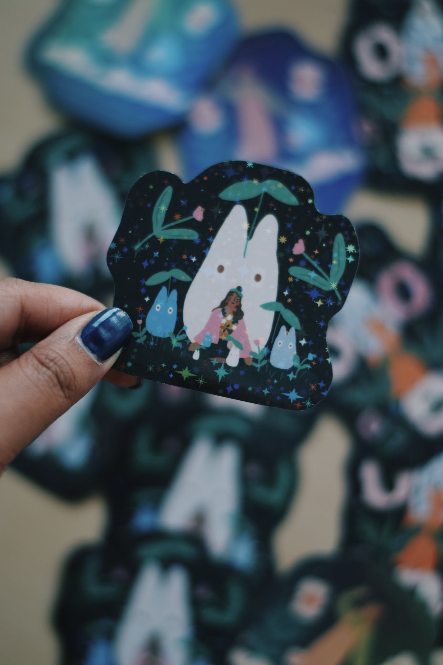 Different stickers with holographic, glossy and glitter paper effect / Limited Edition