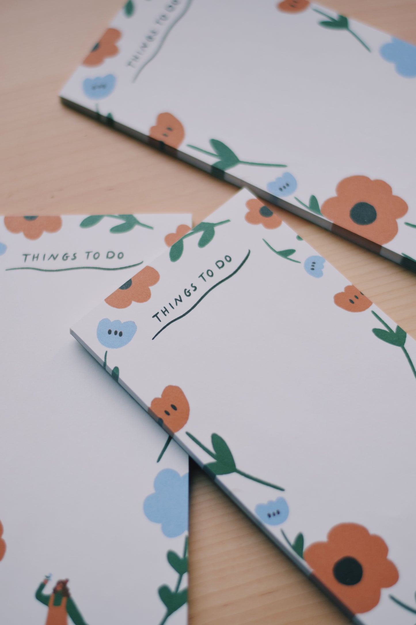 To do list with a colorful Flower Pattern (DIN A LANG)