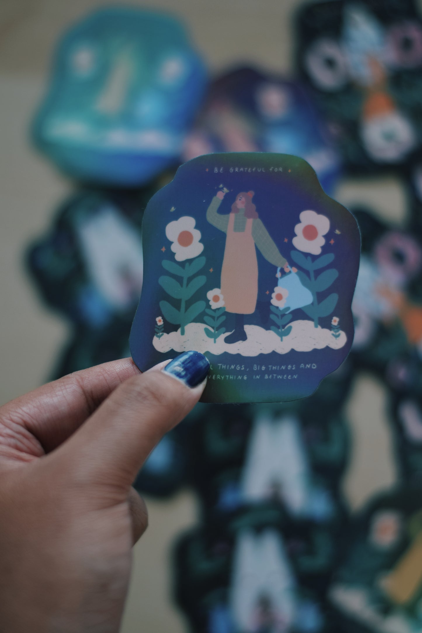 Different stickers with holographic, glossy and glitter paper effect / Limited Edition