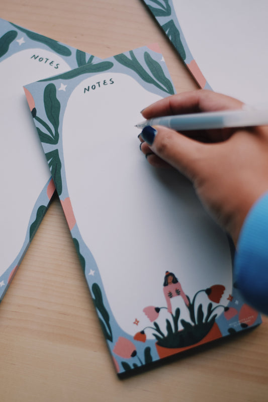 Notepad with a colorful Flower Patterns (DIN A LANG)