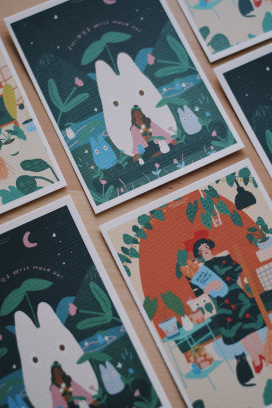 A5 / A6 Limited Edition Prints (printed on Watercolor Paper / with white Border)