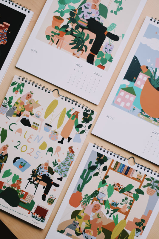 A4 Calender 2025 (with 12 different Illustrations included)