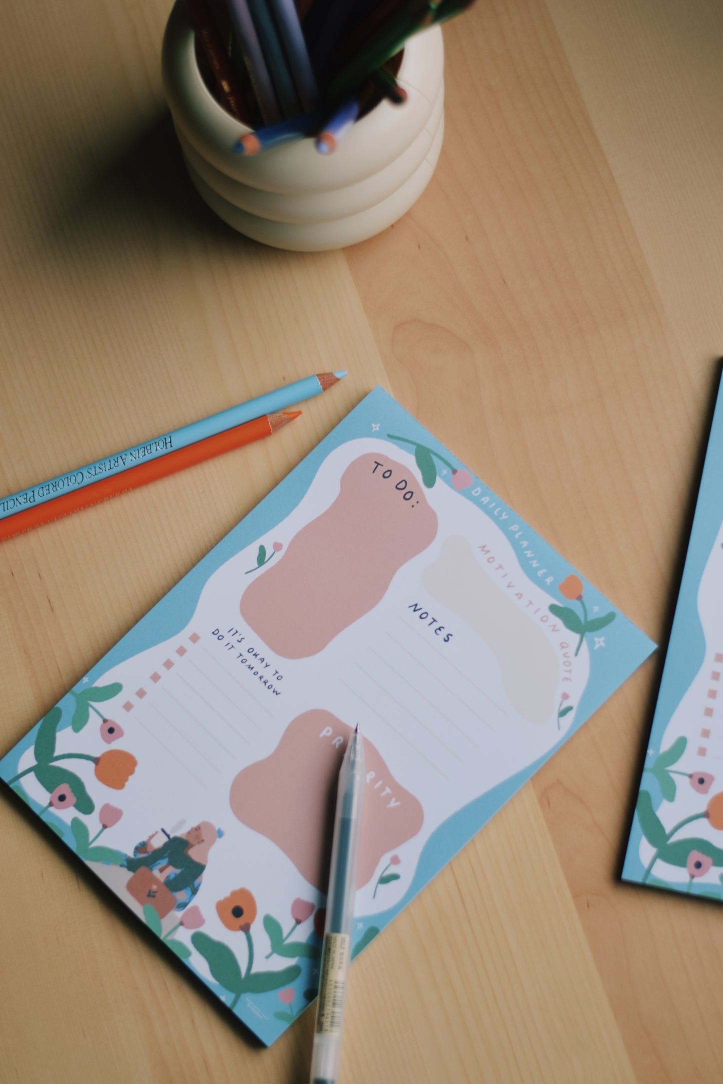 A5 Daily Planner Flower Pattern (14,8cm x 21,0cm)  50 Sheets (Kopie)