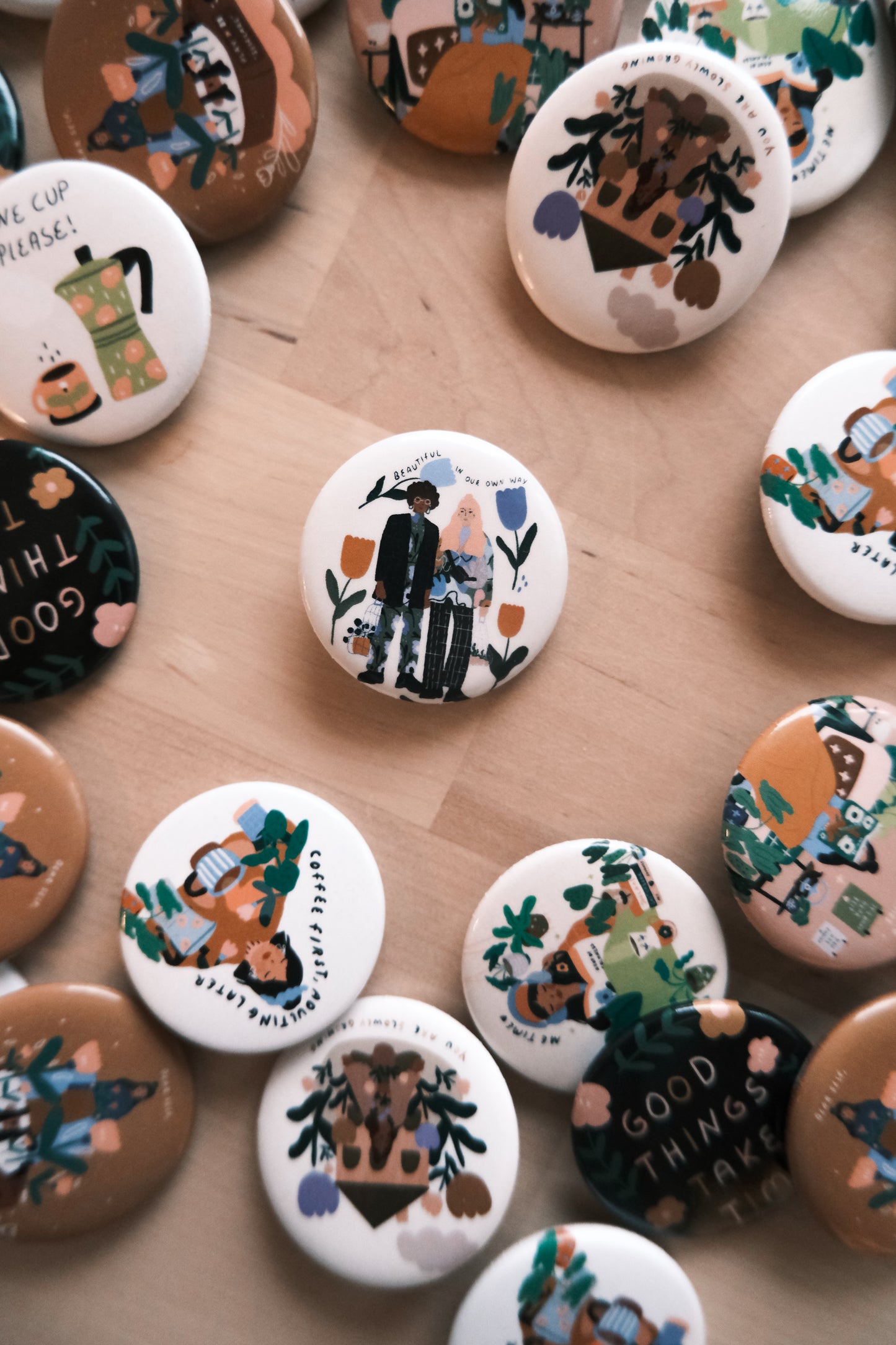 Your little reminder Pals - Pin Buttons