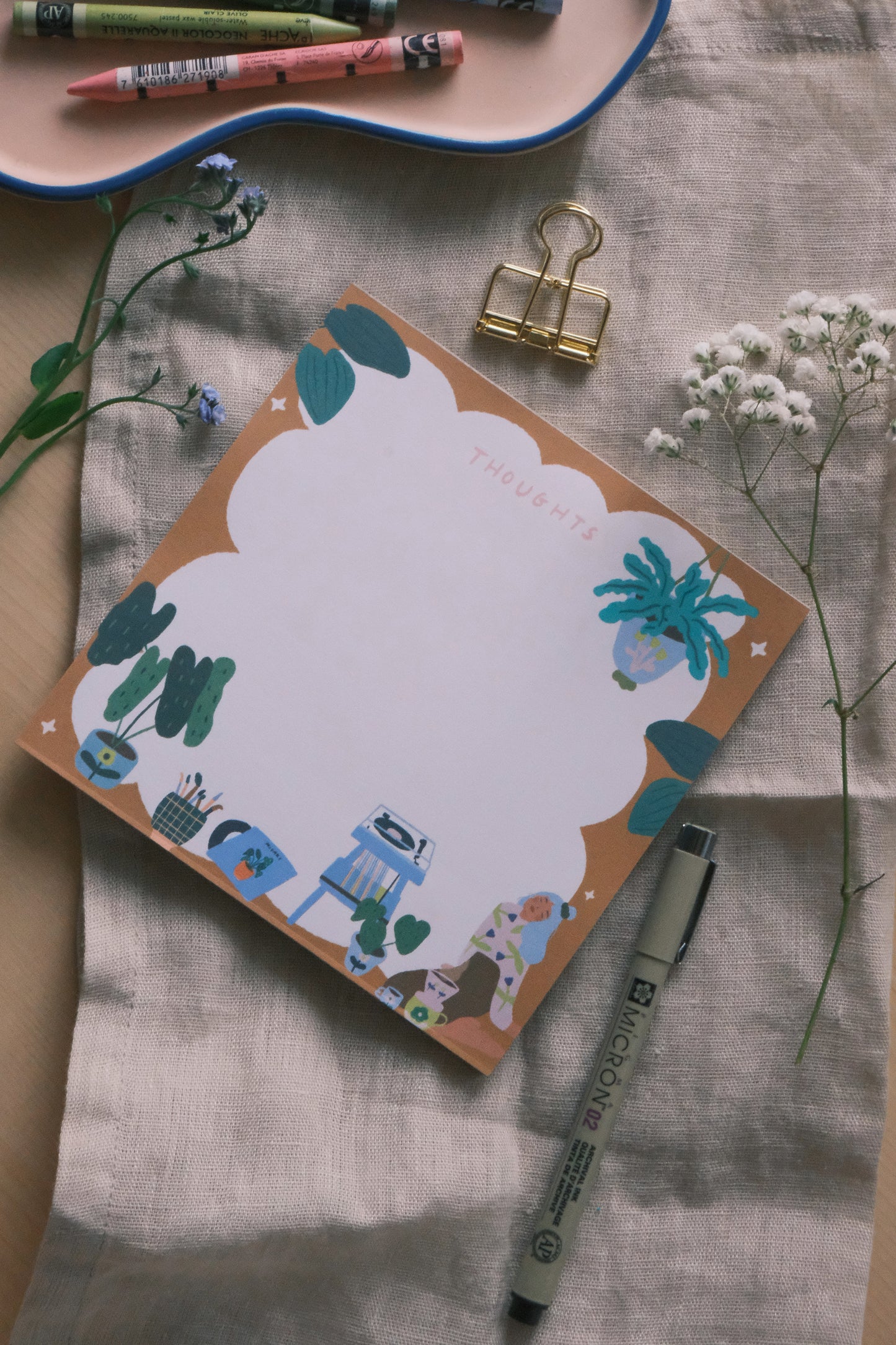 Journal Bundle - (included: Journal, Creative A6 Planner & 2 Postcards, 2 Washi Tape)
