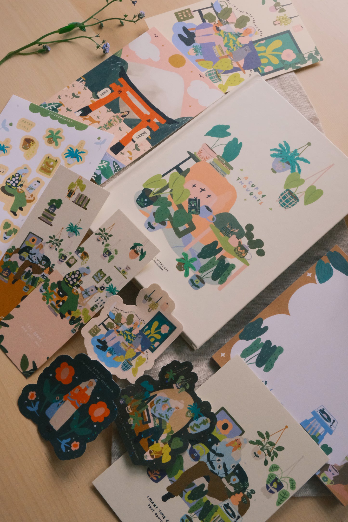 Journal Bundle - (included: Journal, Creative A6 Planner & 2 Postcards, 2 Washi Tape)
