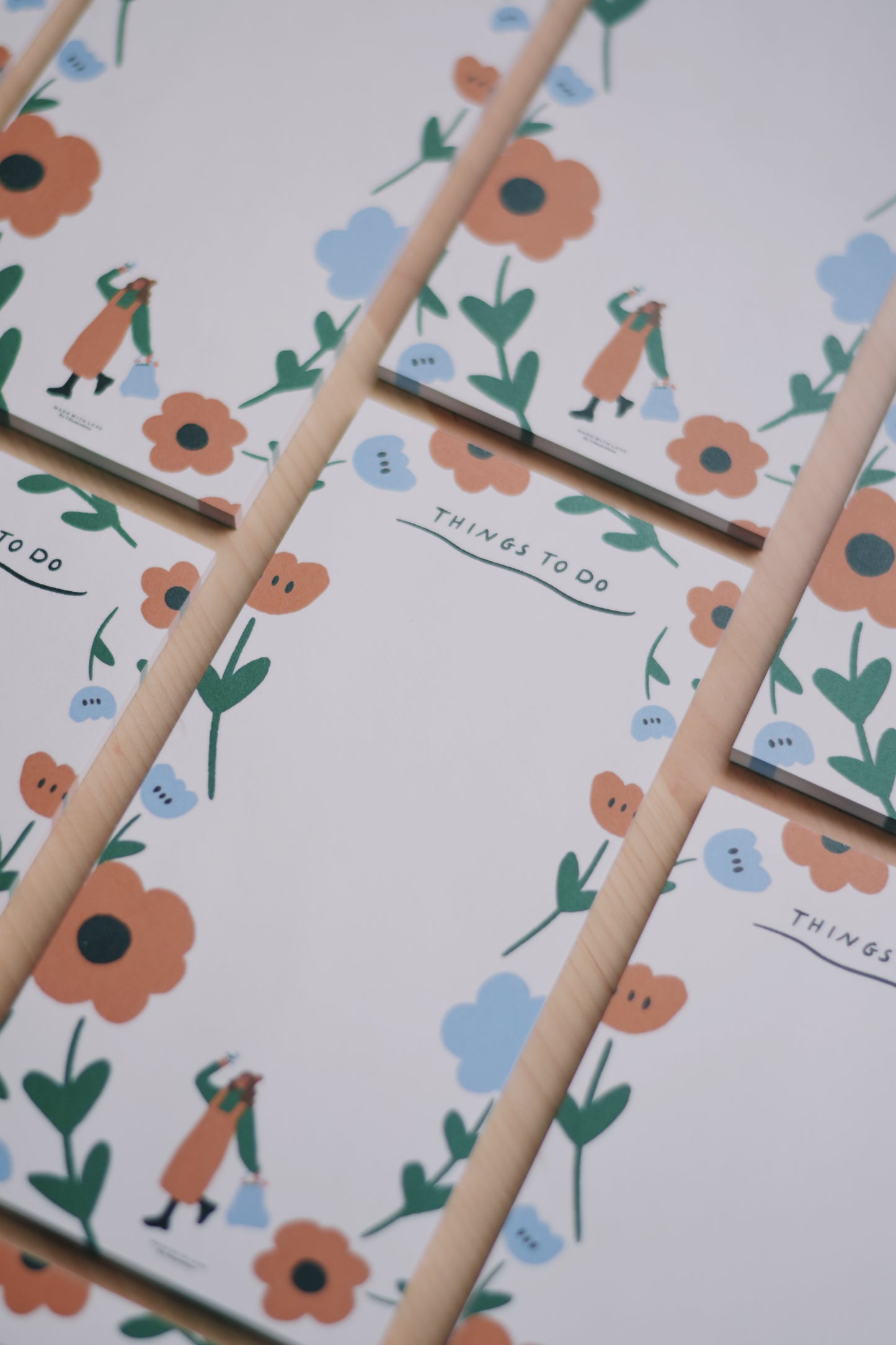 To do list with a colorful Flower Pattern (DIN A LANG)