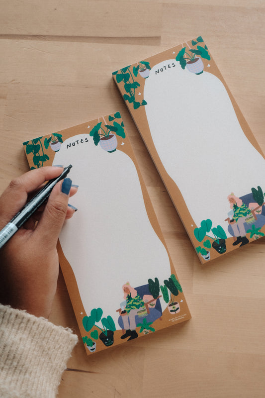 Notepad with a colorful Plant Pattern (DIN A LANG)