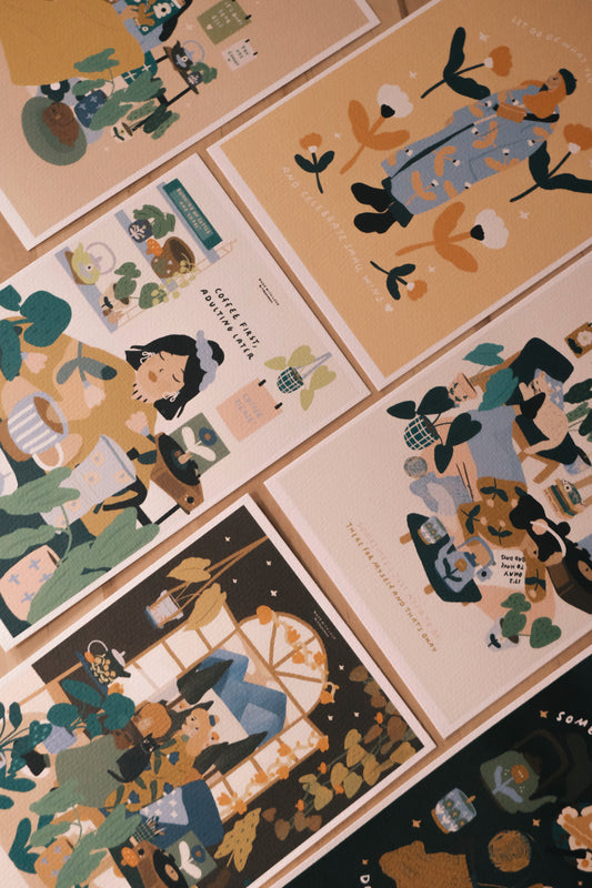 A5 / A6 Limited Edition Prints (printed on Watercolor Paper / with white Border)
