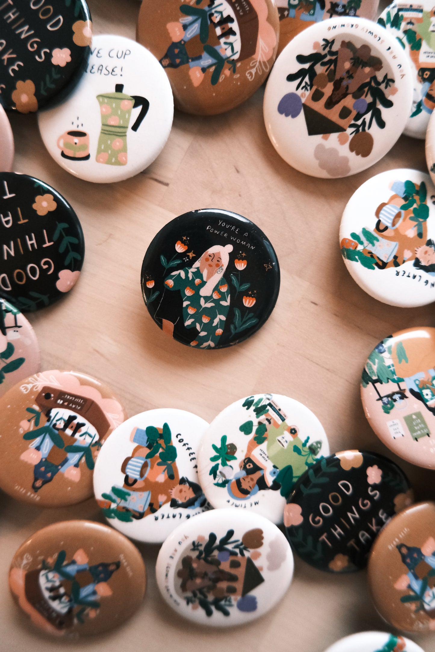 Your little reminder Pals - Pin Buttons