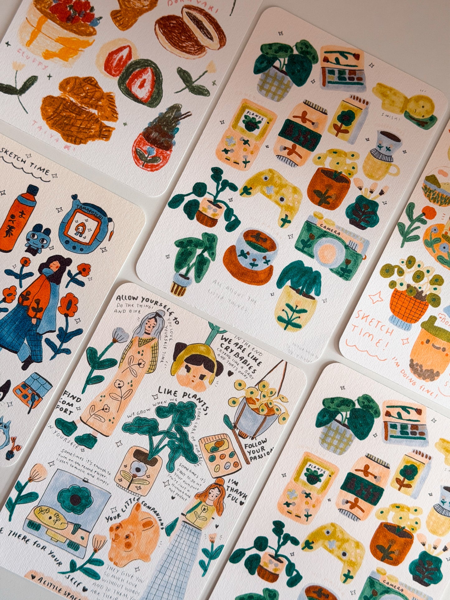 A5 Analog Drawings (printed on Watercolor Paper / with white Border)