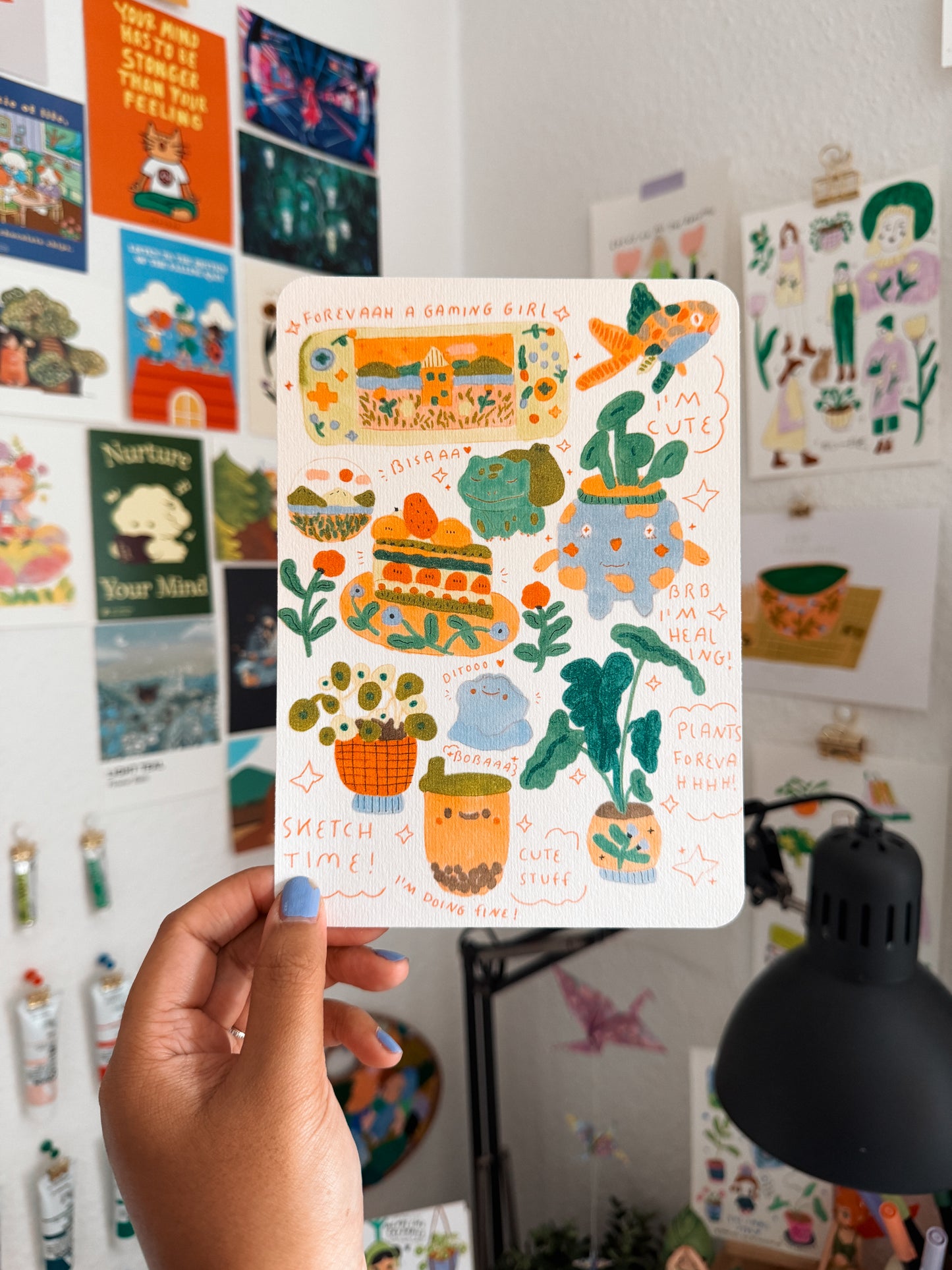 A5 Analog Drawings (printed on Watercolor Paper / with white Border)