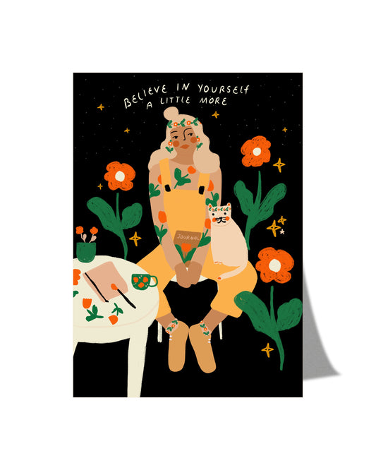 Believe in yourself a little more - A6 Postcard