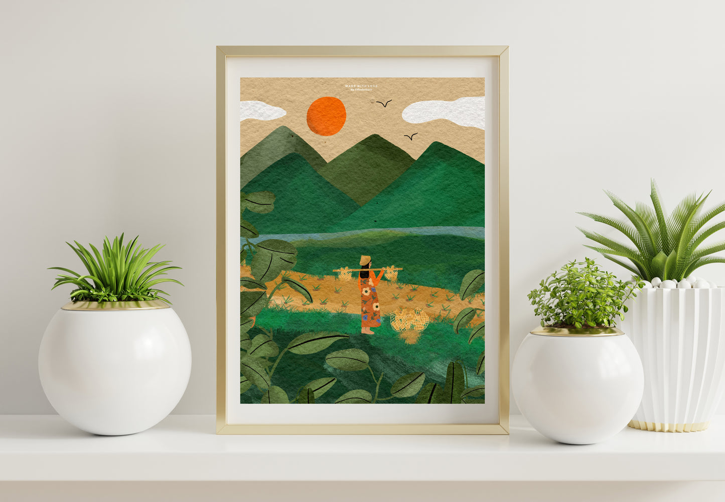 The Rice field - A4 PRINT
